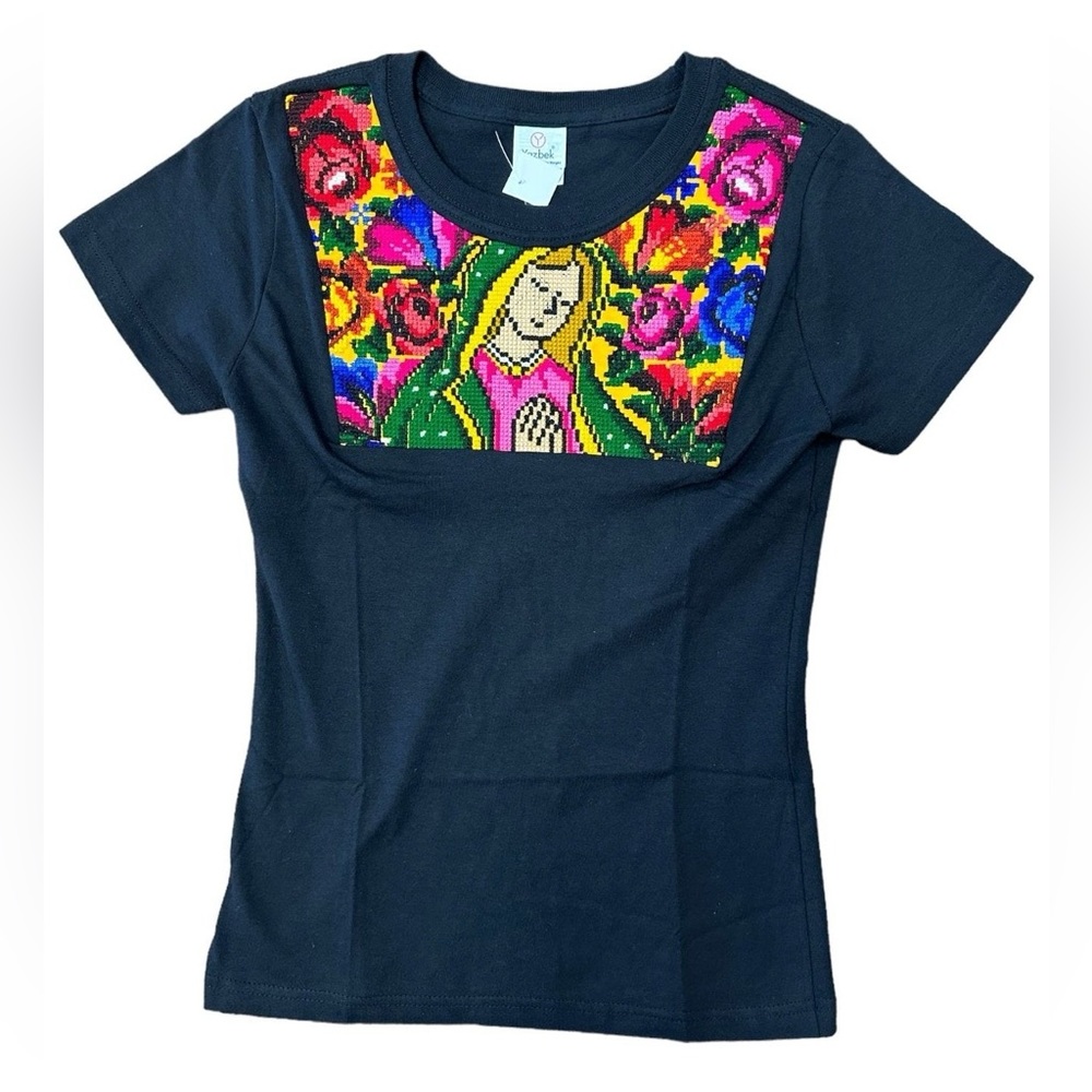 Lady Of Guadalupe Black T-Shirt